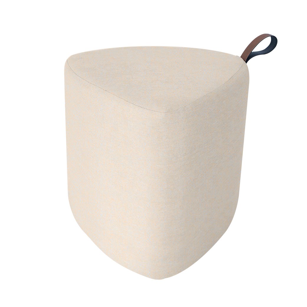 สตูลทรงสามเหลี่ยม RENITA HOME PEBBLE STOOL สีครีม 40x40ซม.